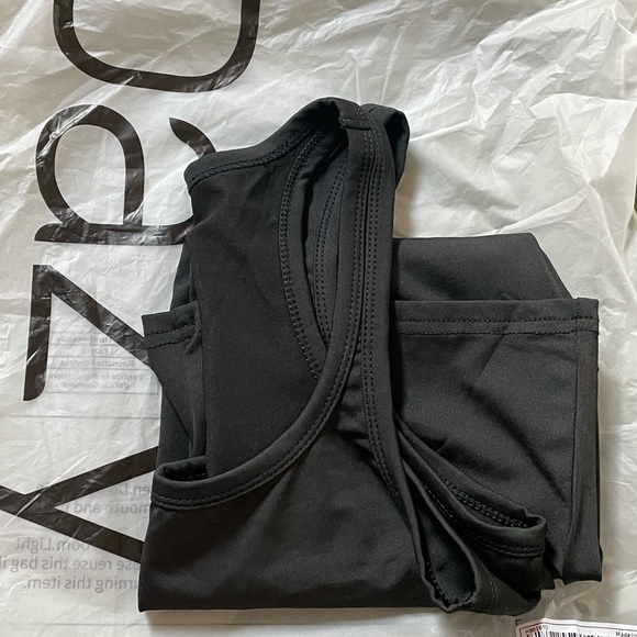 NEW Black Sleeveless Racerback Unitard Romper - Picture 4 of 4